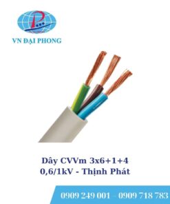 Dây cáp Thịnh Phát CVVm 3x6+1+4 - 0,6/1kV