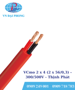 Dây cáp điện Thịnh Phát VCmo 2 x 4 (2 x 56/0,3) - 300/500V