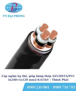 Cáp ngầm hạ thế Thịnh Phát, giáp băng thép AXV/DSTA/PVC 3x240+1x120 mm2-0,6/1kV